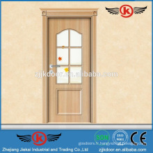 JK-TP9009 Portes d&#39;intérieur de portes en PVC avec porte en verre avec inserts en verre